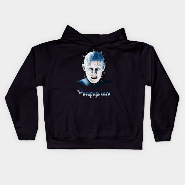 Pinhead Loves Acupuncture Kids Hoodie by Danispolez_illustrations